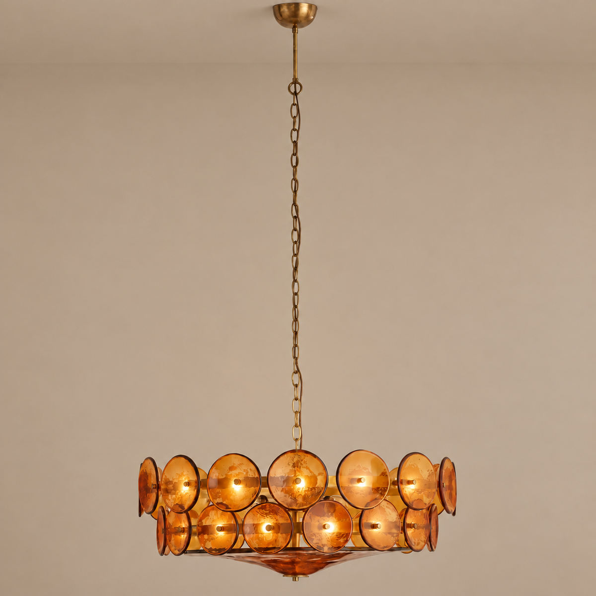 Amber Murano-Style Glass Chandelier | CLKOPS202
