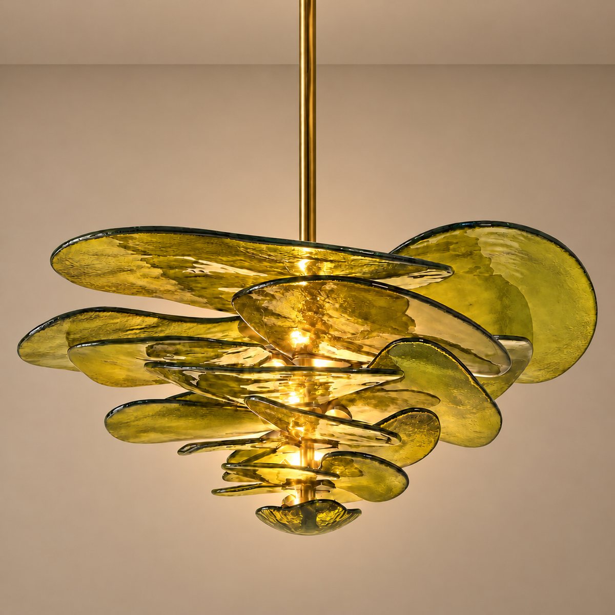 Fiore Chandelier | Green Glass | CLZL896620G