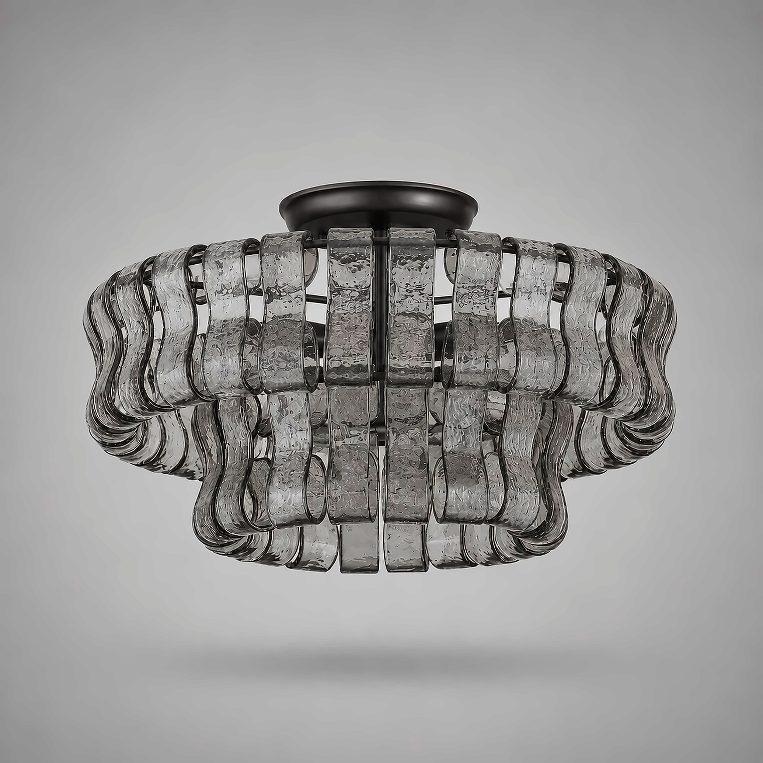 The Arcadia Chandelier | Curved Glass Panels | CLND029
