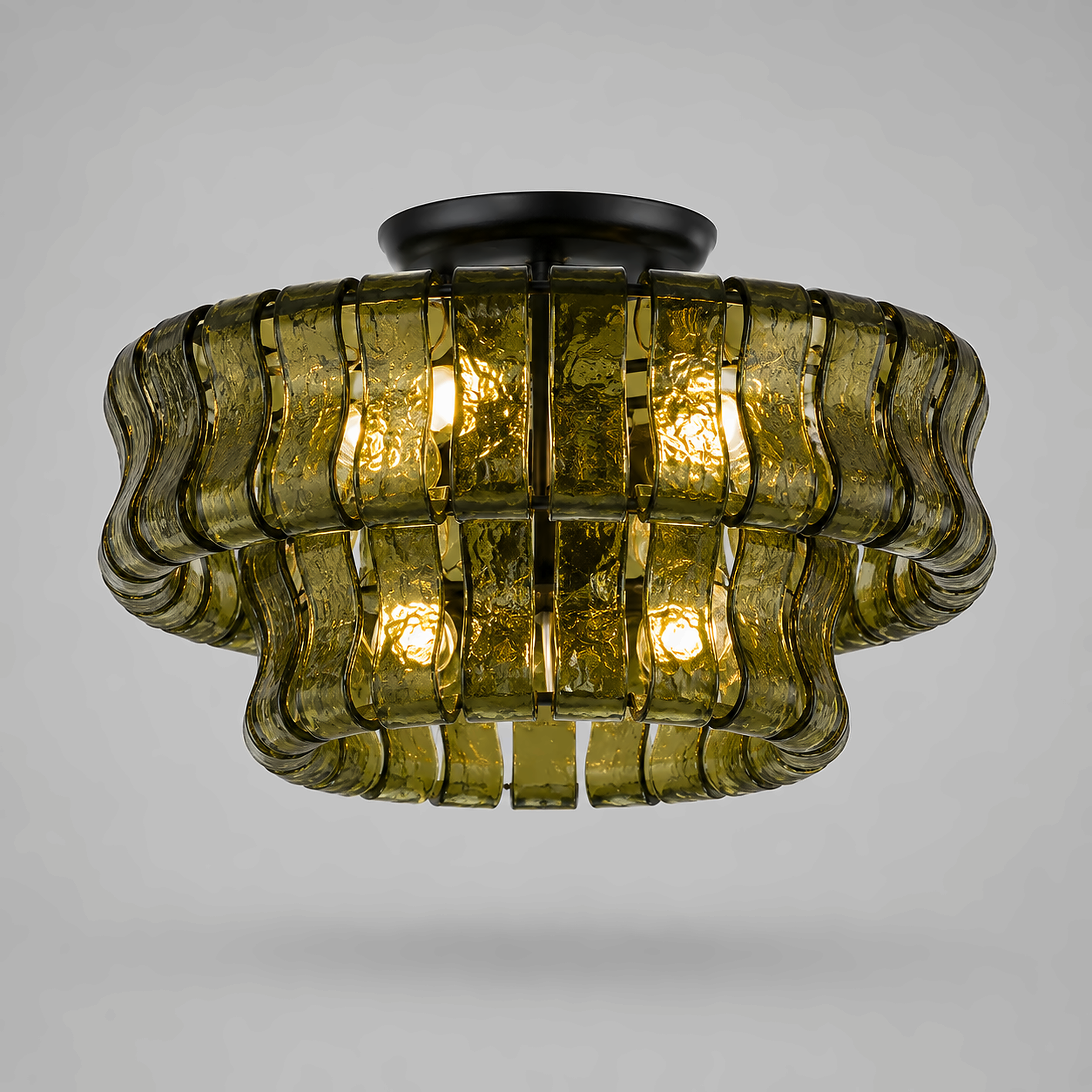 The Bronze Arcadia Semi-Flush | Textured Glass | CLND028