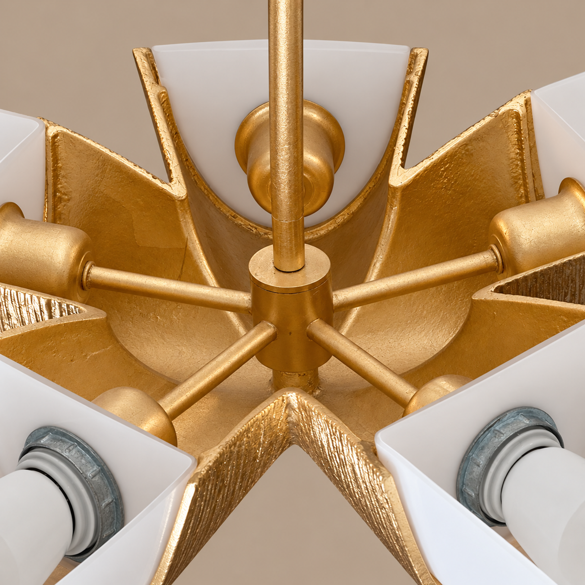Semi-Flush Gold Chandelier | CLSPK036