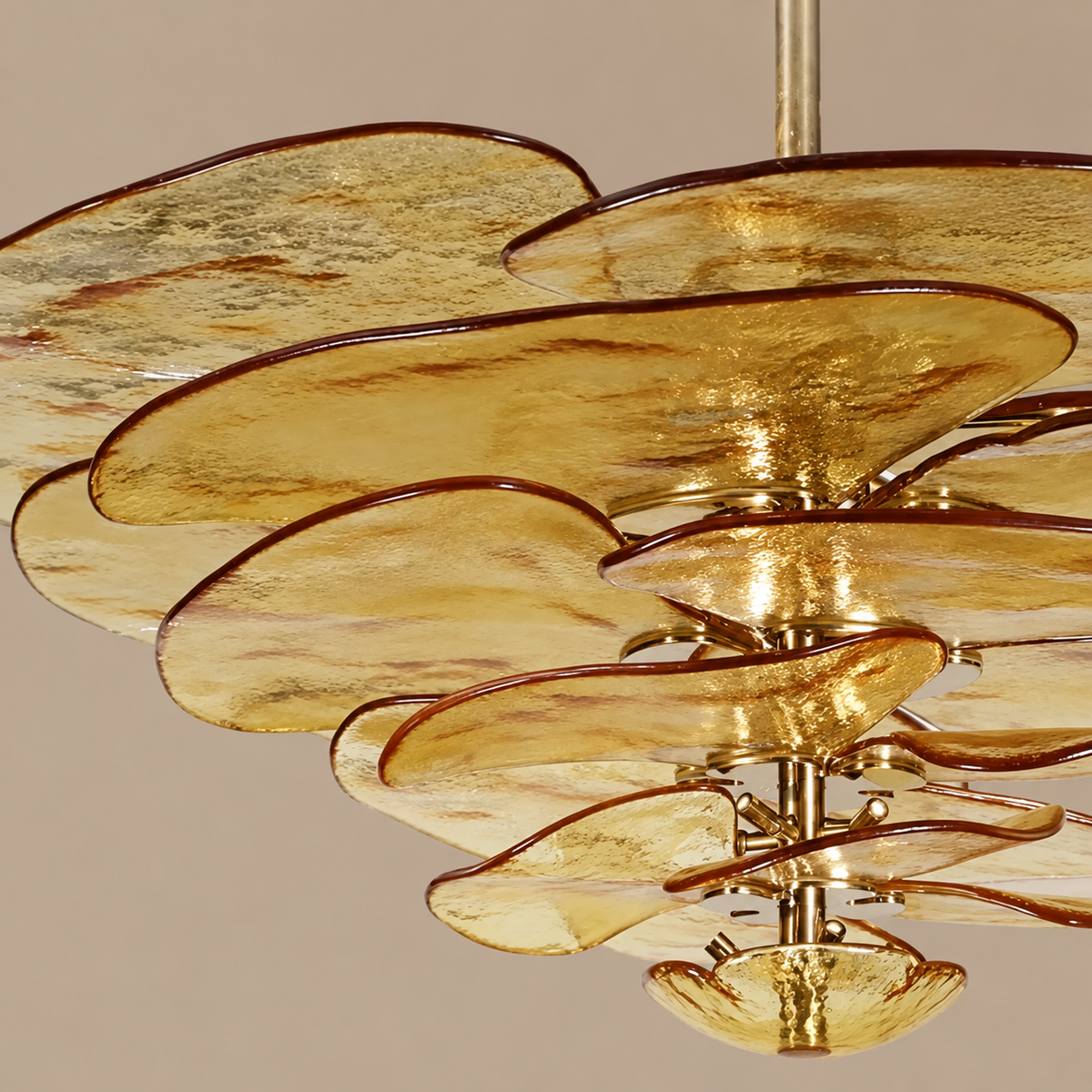 Fiore Chandelier | Amber Glass | CLZL896620A