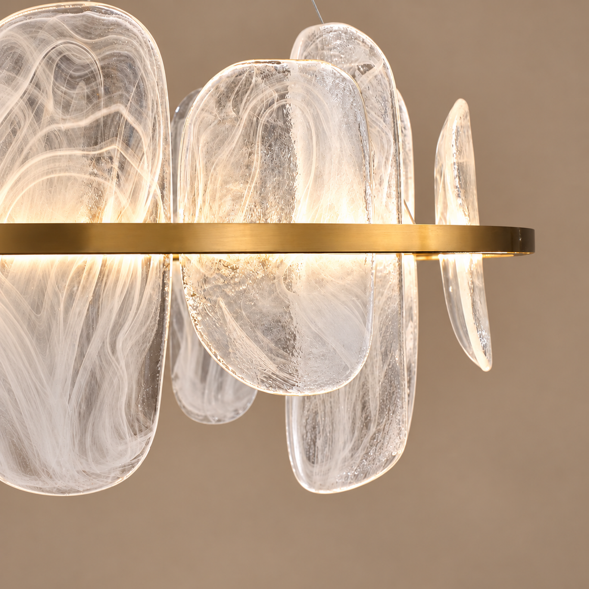 Swirled Glass Halo Chandelier | CLPJS025