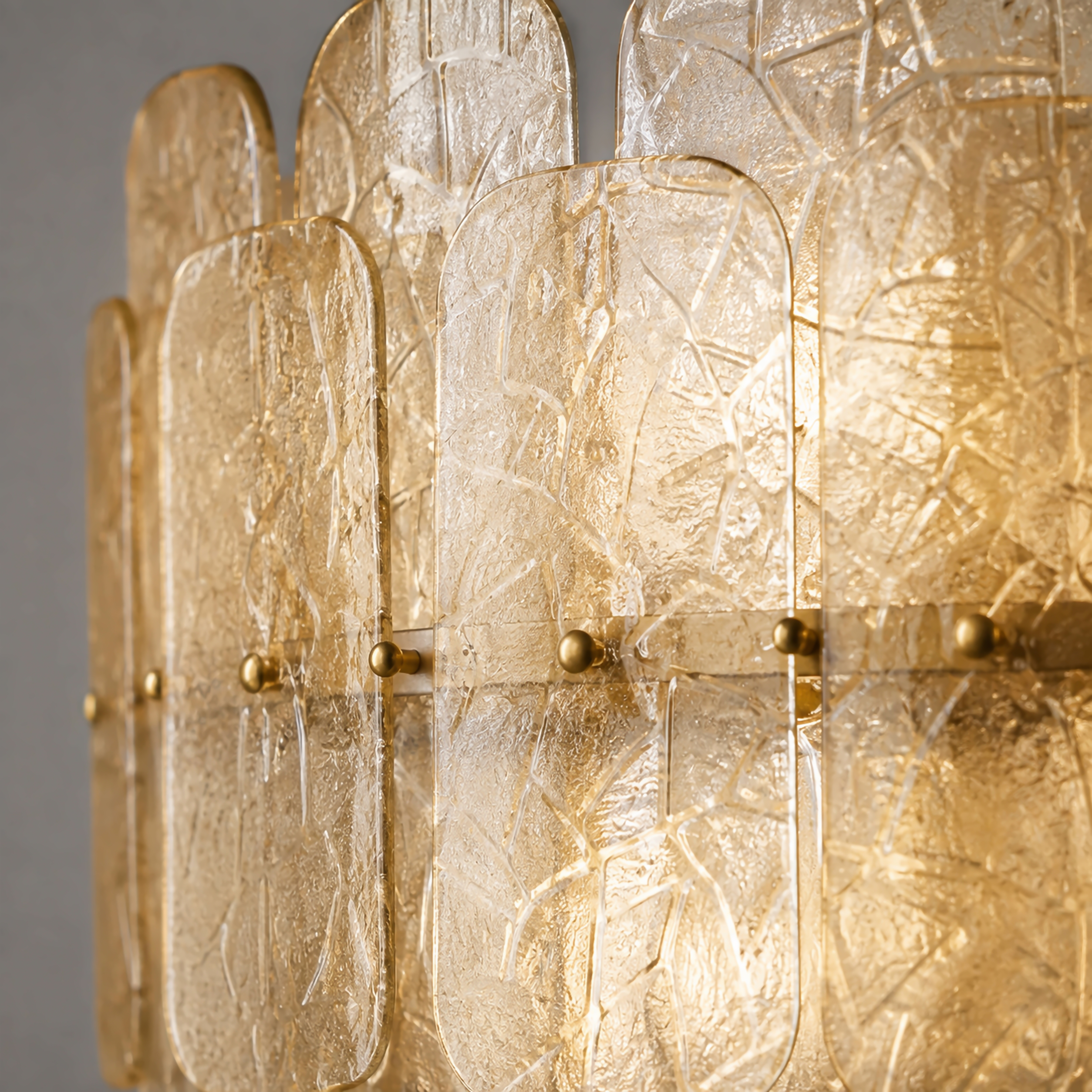The Nocturne Linear Chandelier | Smoky Art Glass & Brass | CLND008L