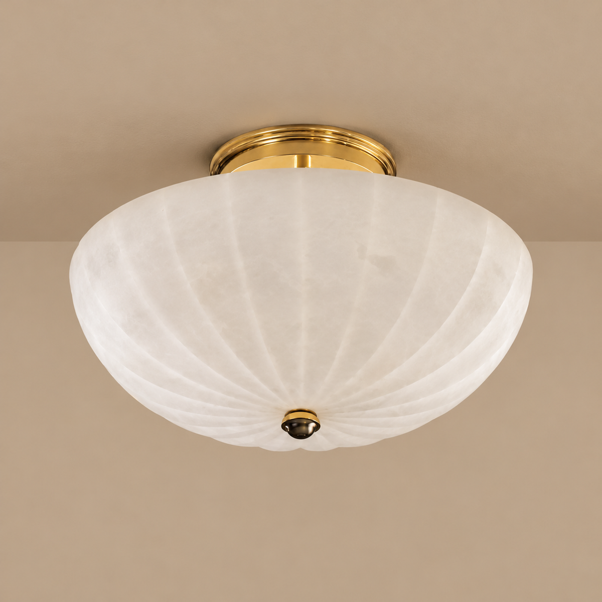 Frosted Glass Bowl Semi-Flush Mount | CLVBG021SM