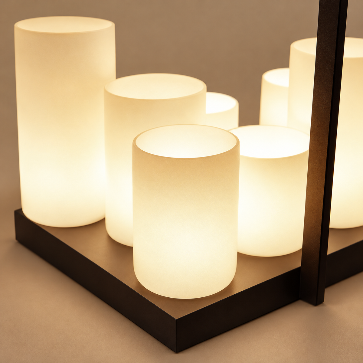 Candle Chandelier | Black Stainless Steel | CLMCC