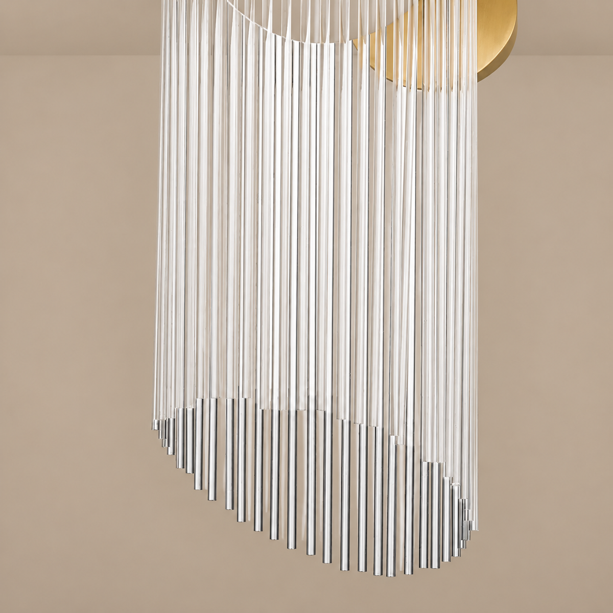 Cascading Glass Chandelier | 12-Light Brass | CLPOP014