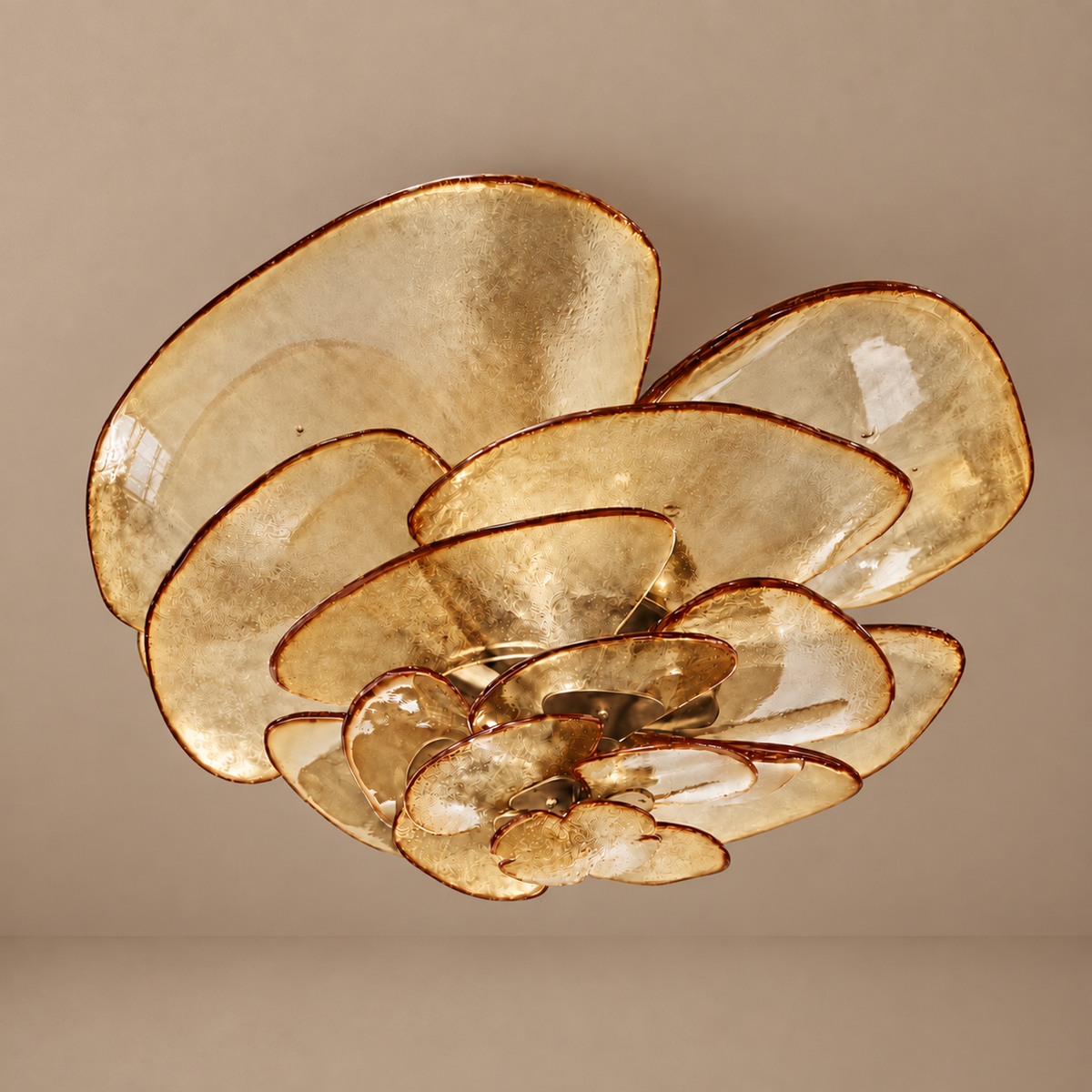 Fiore Chandelier | Amber Glass | CLZL896620A