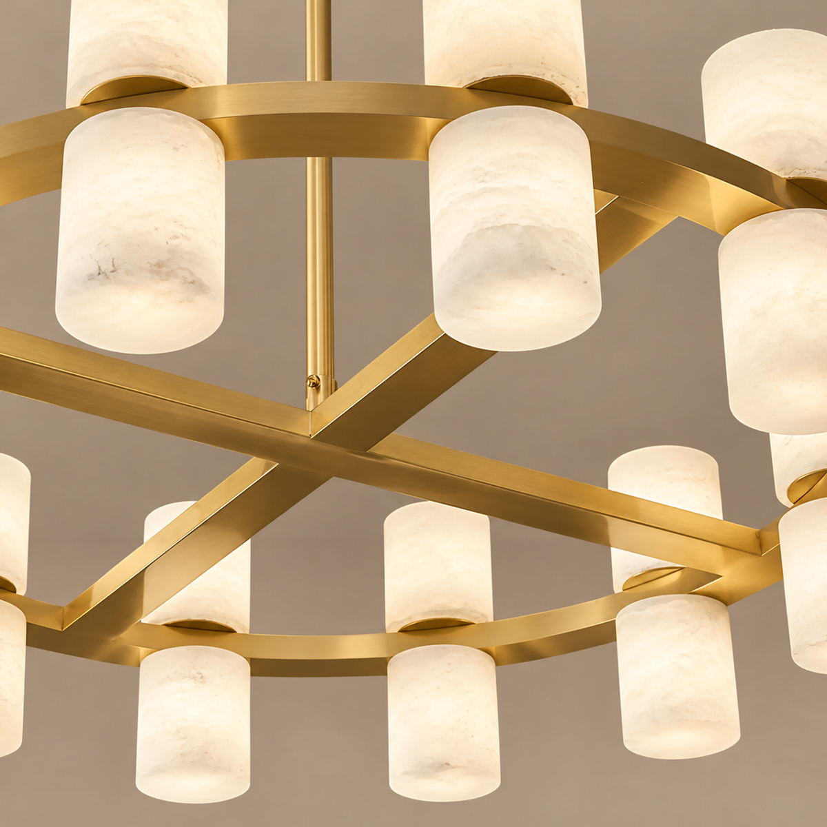 Alabaster Cylinder Chandelier | CLNH01440