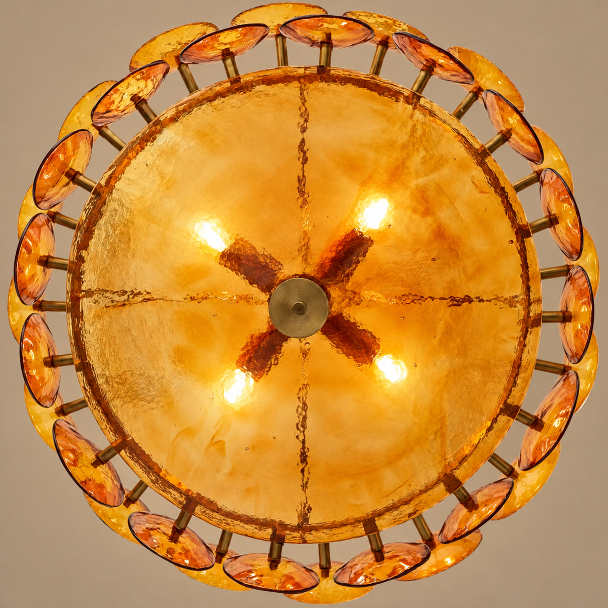Amber Murano-Style Glass Chandelier | CLKOPS202