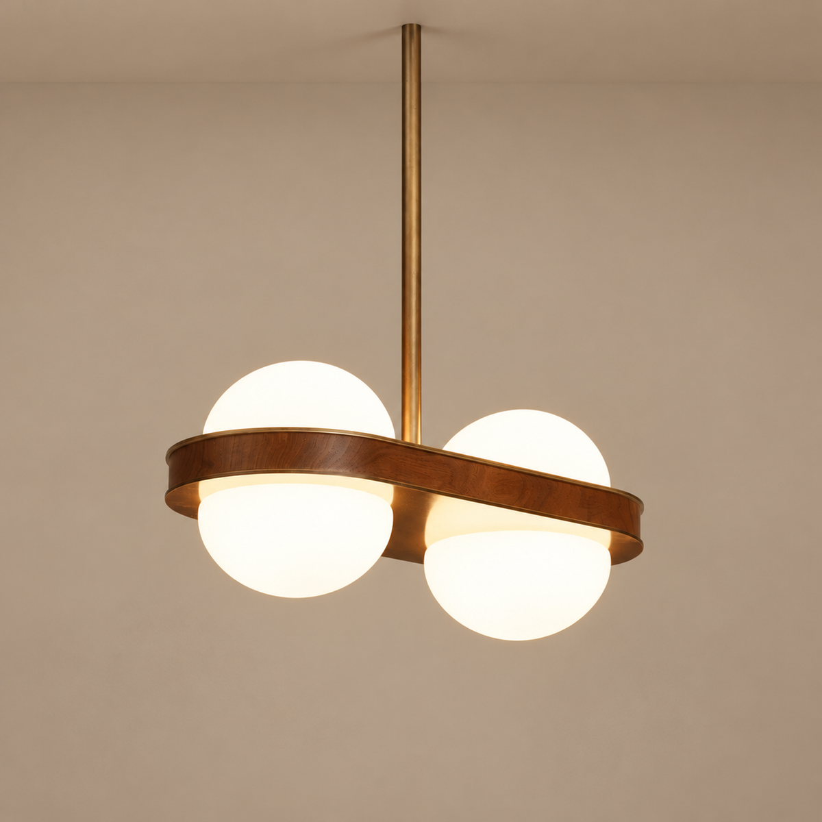 Wood & Brass Pendant | CLHTL026