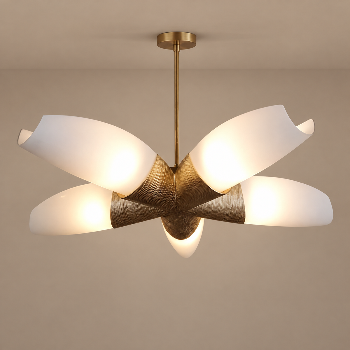 Semi-Flush Gold Chandelier | CLSPK036