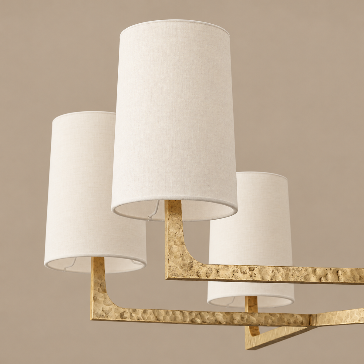 Multi-Arm Chandelier | Brass & Linen | CLPRH29