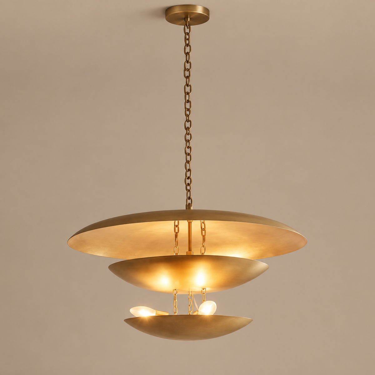 Sculptural Gold Tiered Pendant | CLIS0960