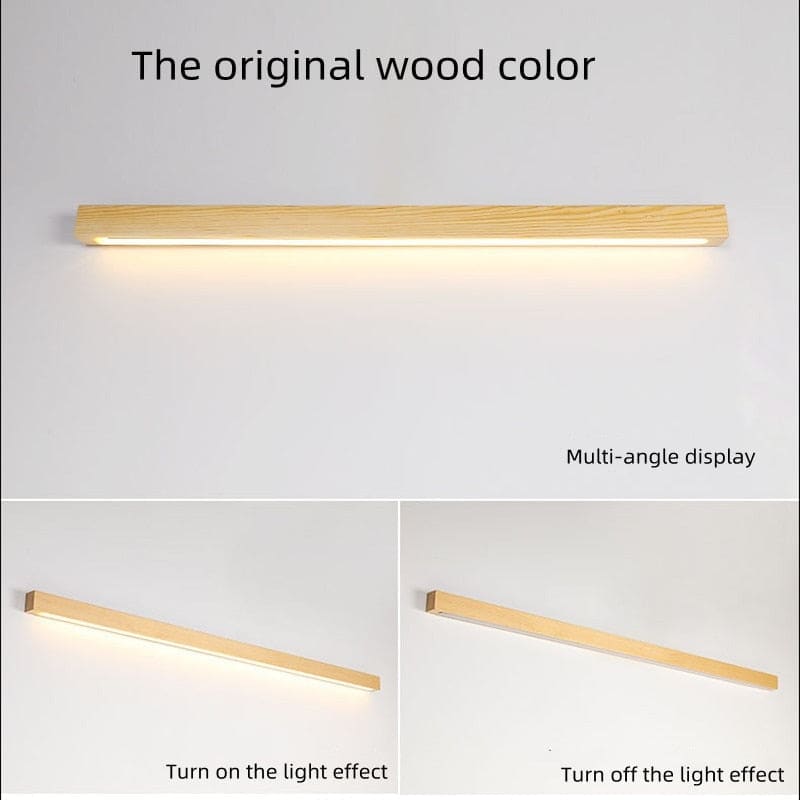 Modern Wall Lamp | Minimalist Wooden Bar 1-light Led Sconce | Casalola - Sconces