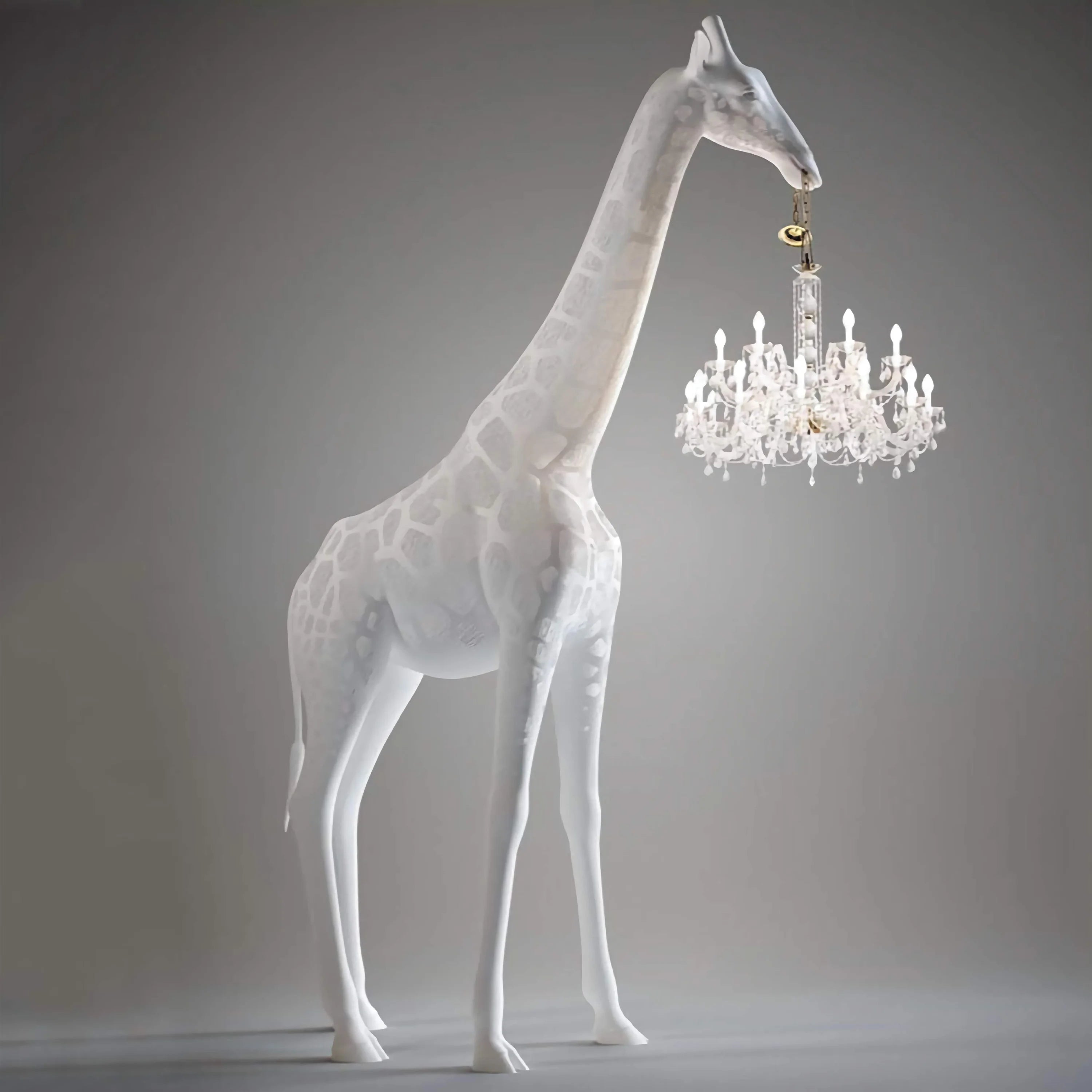 Tall Floor Lamps 13 Feet White Giraffe Chandelier for Outdoor Events Hotels Stairs