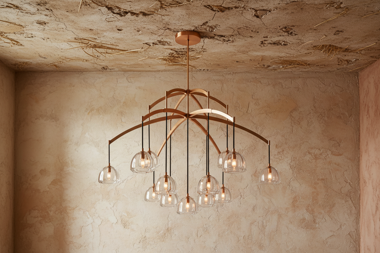 Copper Multi Pendant Chandelier – Modern Glass Arch Dining Room Light Casalolalights Luxury Lamps for Interior Designers