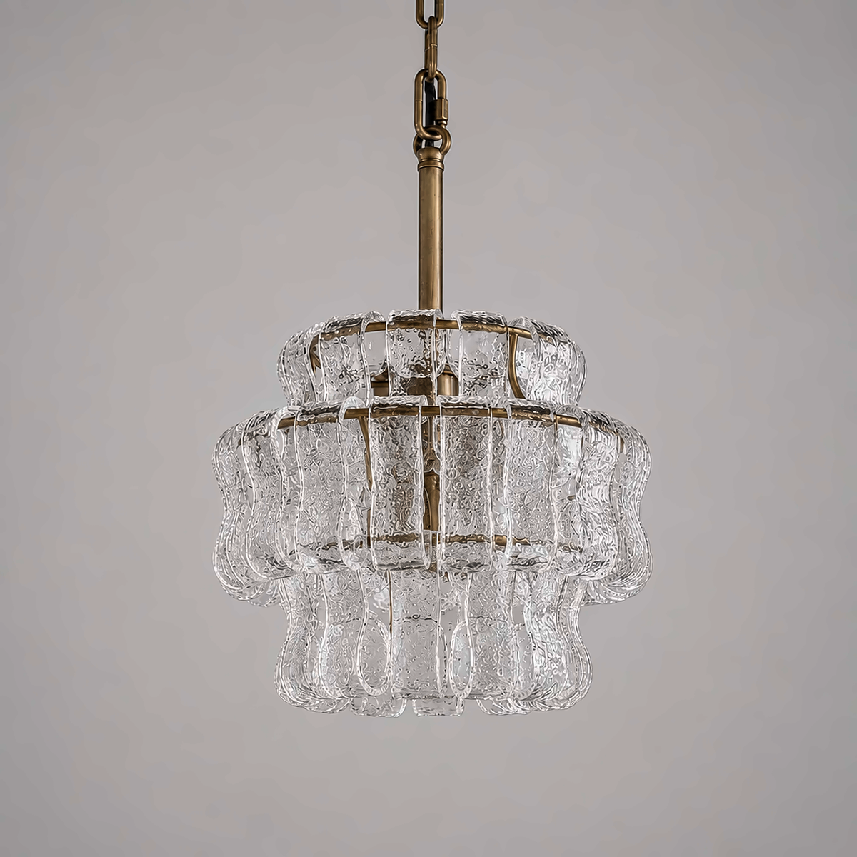 The Bronze Odette Pendant | Textured Art Glass | CLND024