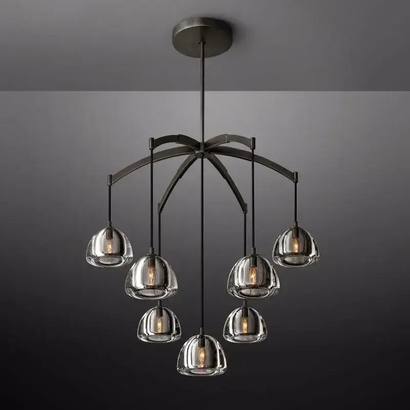 Luxury Chandeliers - 7 Lights Ceiling Lamps for Dining Room - Black Finish