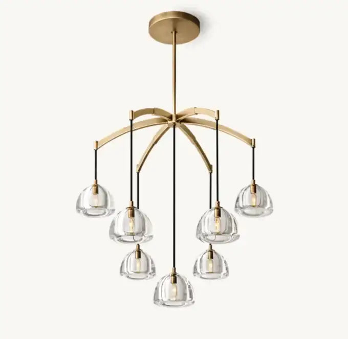Luxury Chandeliers - 7 Lights Ceiling Lamps for Dining Room - Copper Finish