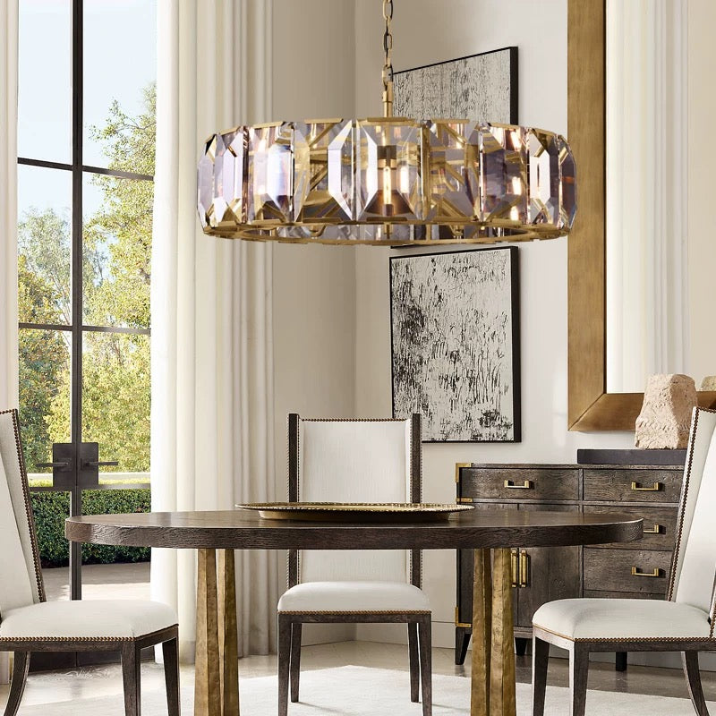 ROUND CRYSTAL HALO CHANDELIER | CLPORH009K