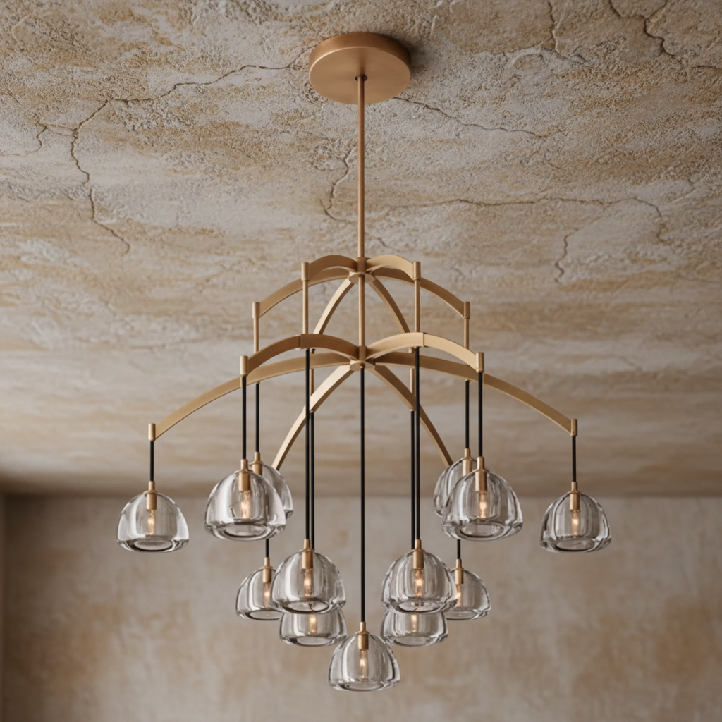 Luxury Copper Glass Pendant Chandelier – Modern Multi Light Fixtures Casalolalights Luxury Lamps for Interior Designers