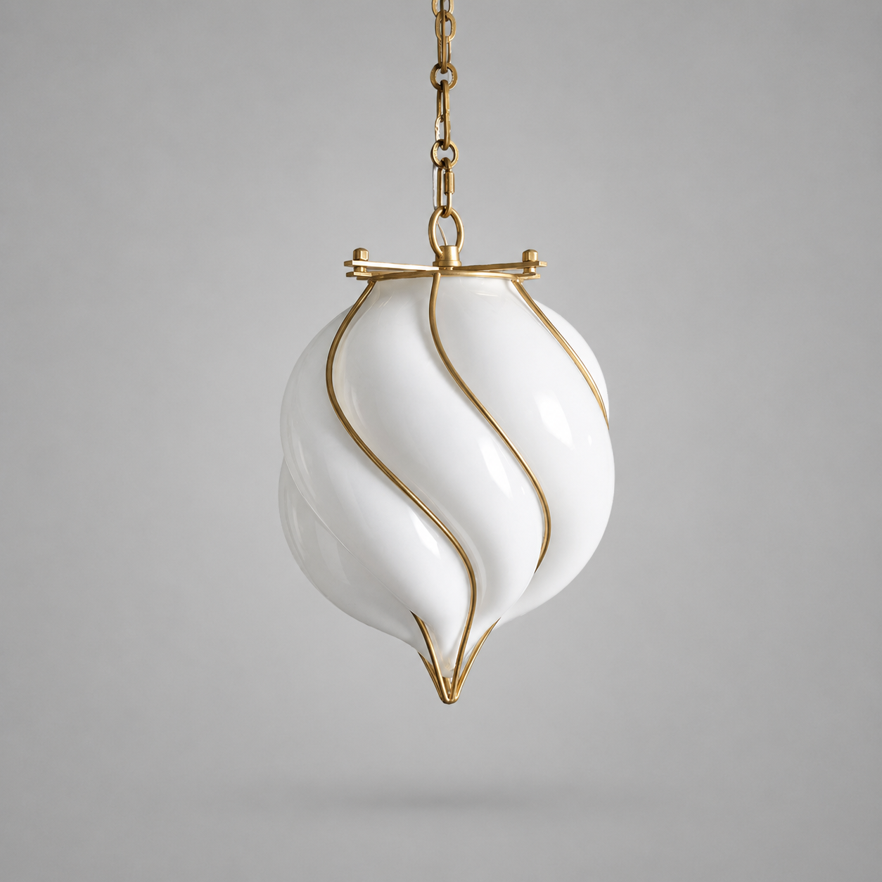 The Belluno Lantern | Glass & Brass Pendant | CLND038