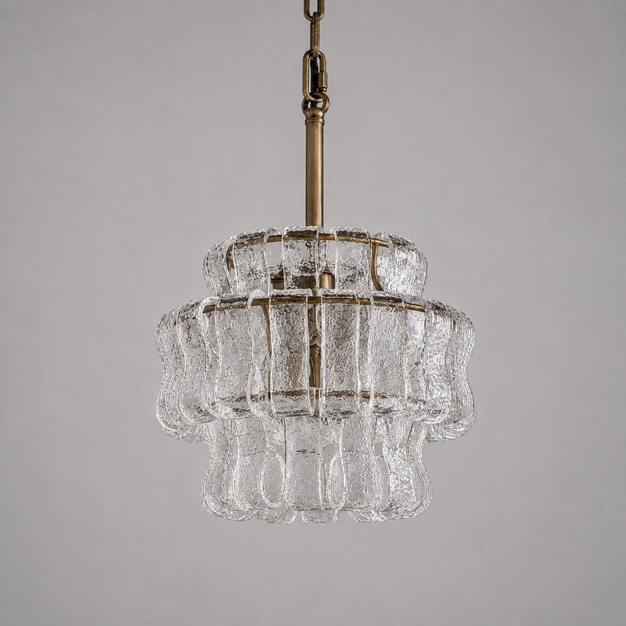 The Bronze Odette Pendant | Textured Art Glass | CLND024