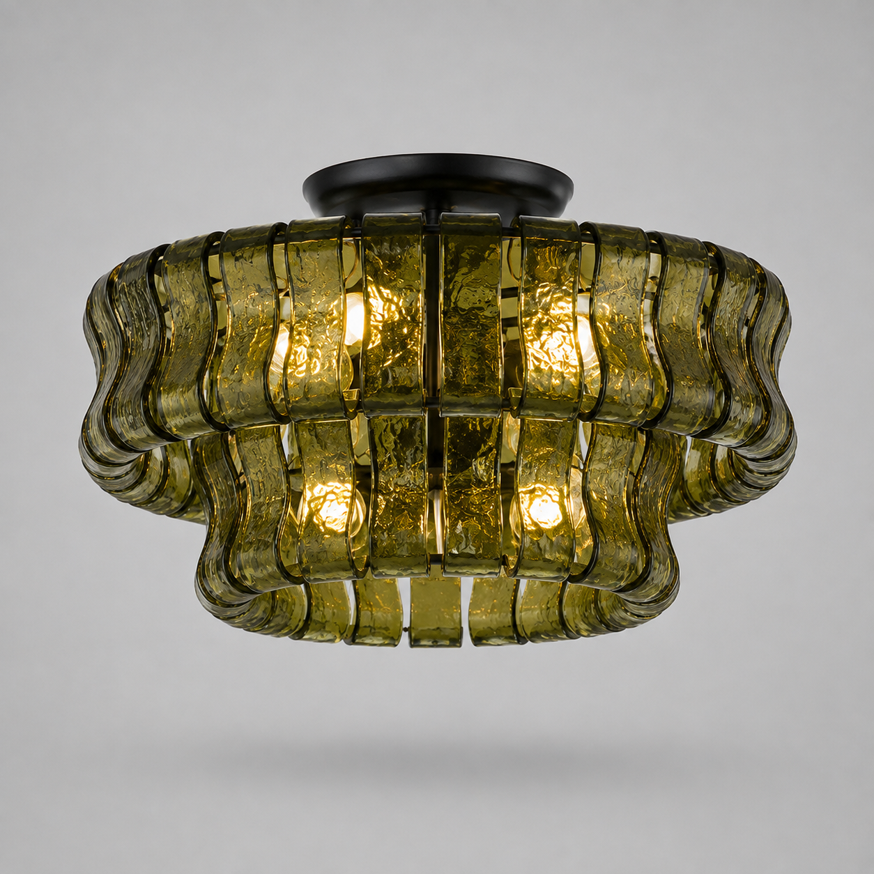The Bronze Arcadia Semi-Flush | Textured Glass | CLND028