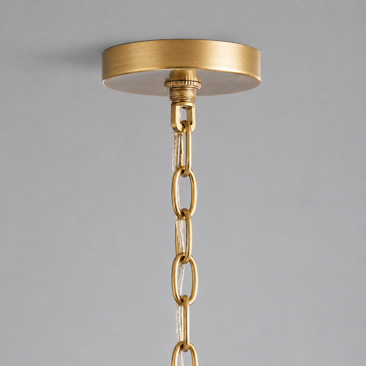 Belluno clear glass and brass lantern pendant CLND038-C, alternate view