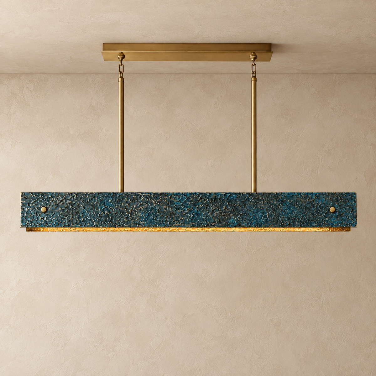 The Matera Horizon | Solid Cast Blue & Brutalist Texture | CLMTLB