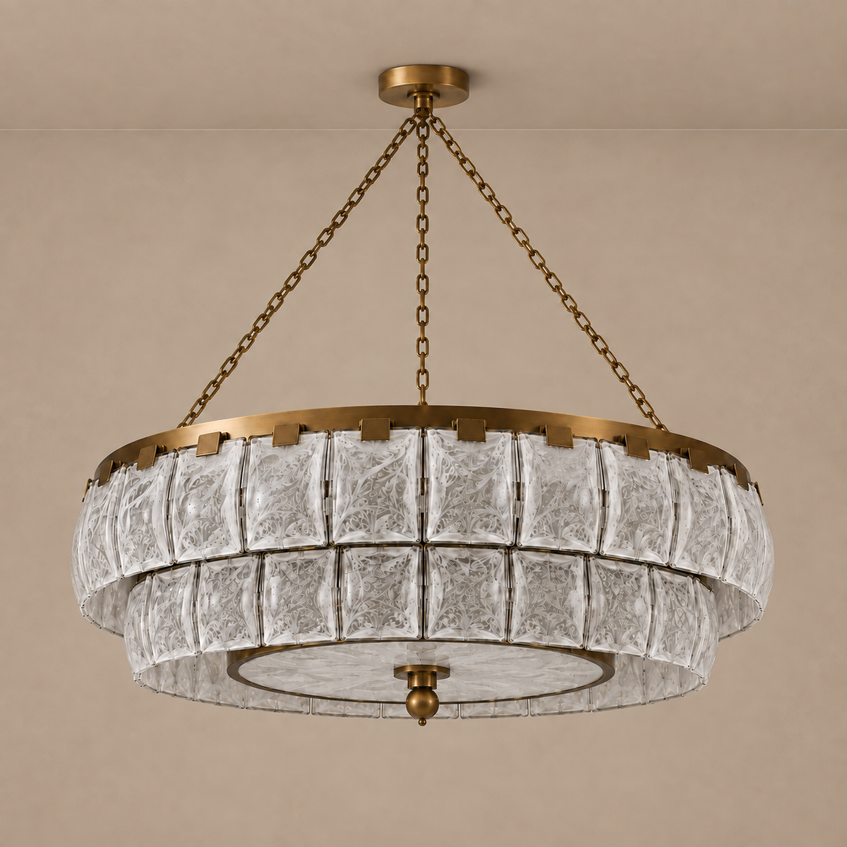 Patri Chandelier | Swirled White Glass | CL-SGAB-81
