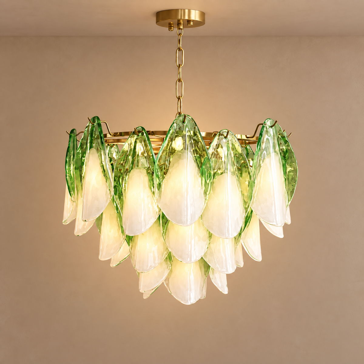 The Maison Chandelier | Glass & Stainless Steel | CLND017