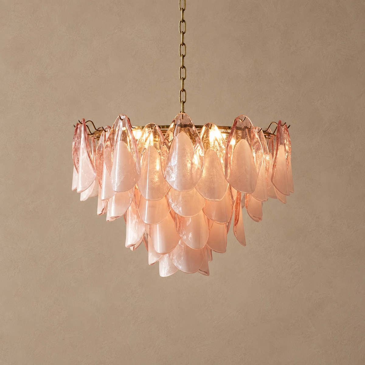 The Lucienne Chandelier | Glass & Stainless Steel | CLND016
