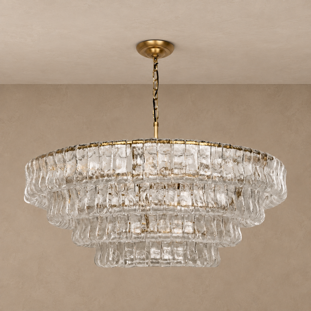 The Bellatrix Chandelier | Long-Drop Candelabra Clear Glass | CLND014