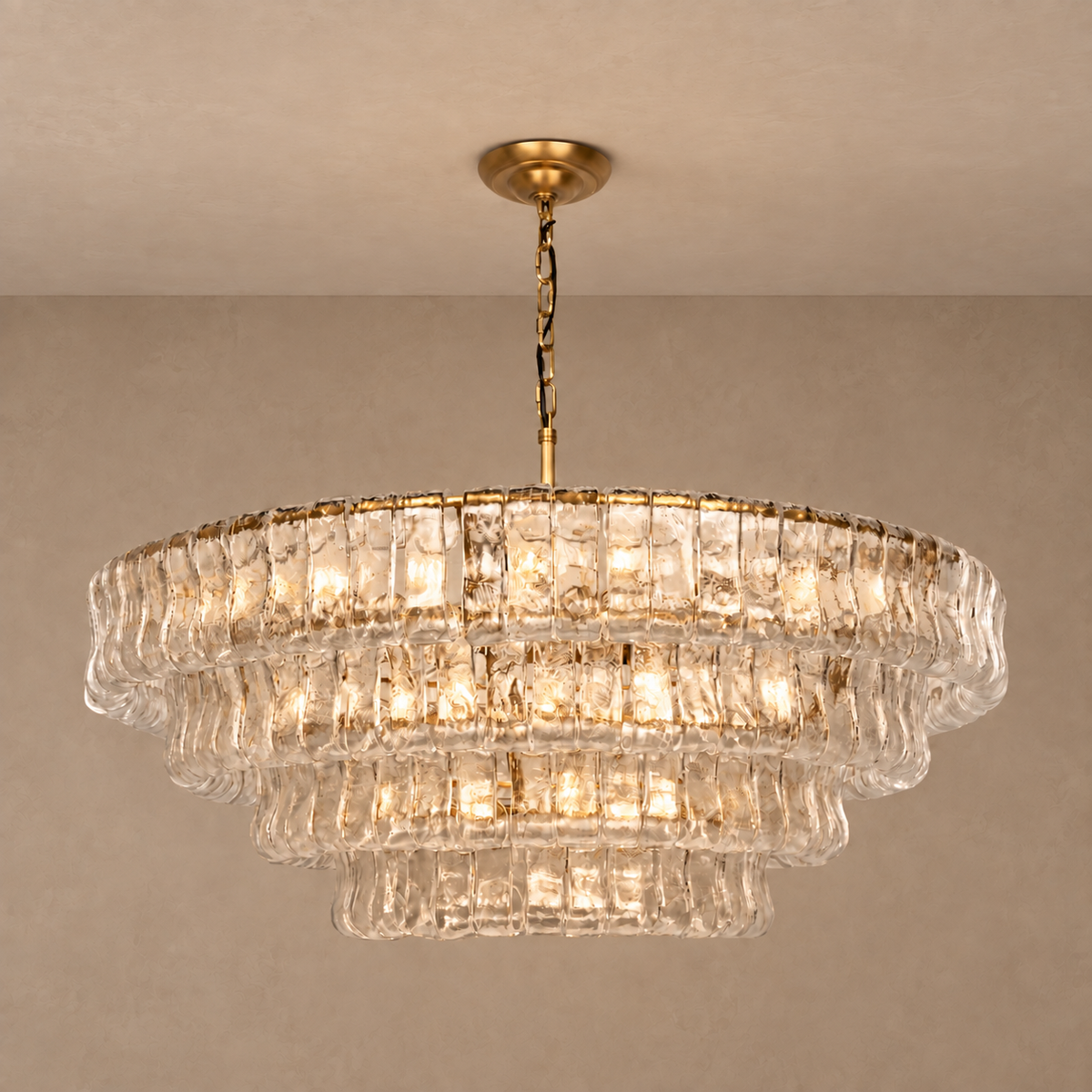 The Bellatrix Chandelier | Long-Drop Candelabra Clear Glass | CLND014