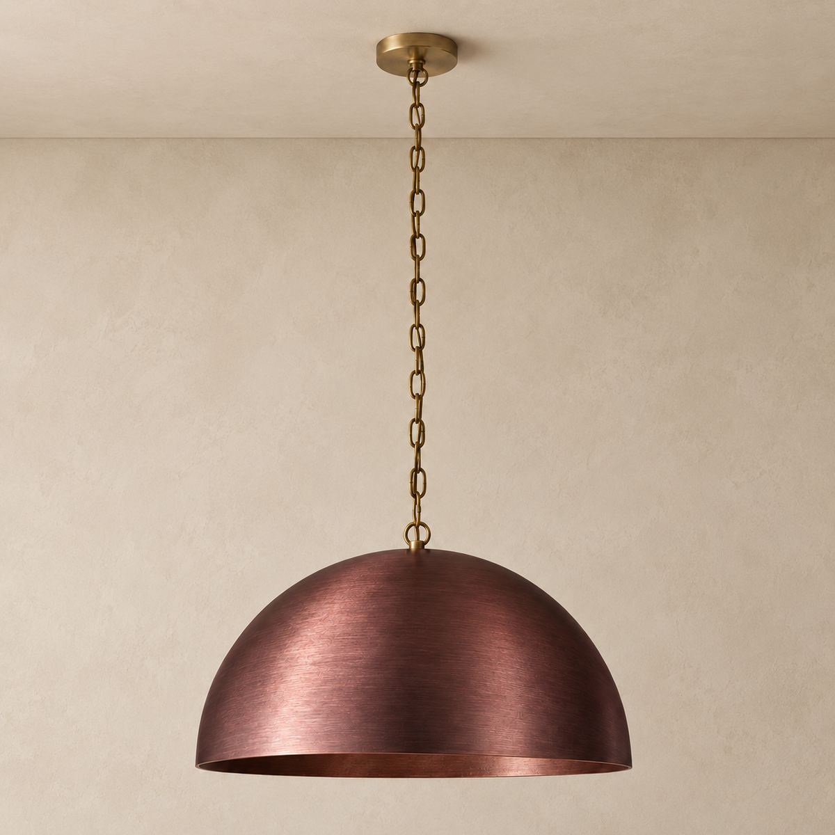 Aurelia Dome Pendant | Red Stainless Steel | CLSS8501R