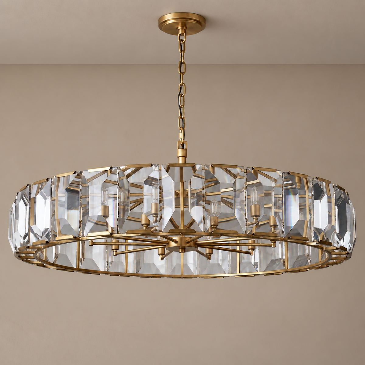 Round Crystal Halo Chandelier | CLPOH009K
