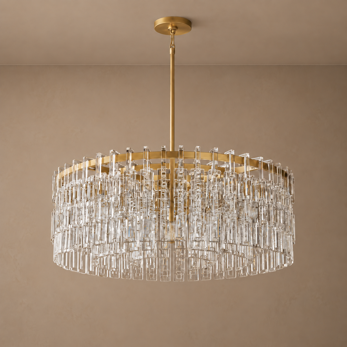 Hand-Cut Crystal Drum Chandelier | CLHUYL0251