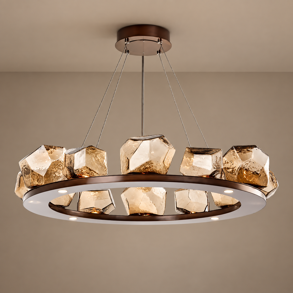 Crystal Ring Chandelier | Stainless Steel | CLSTO0475