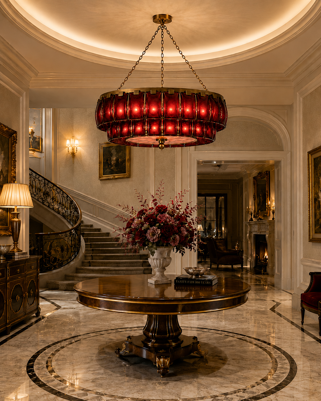 THE AMBER CHANDELIER | HAND-POURED AMBER GLASS & ANTIQUE BRASS