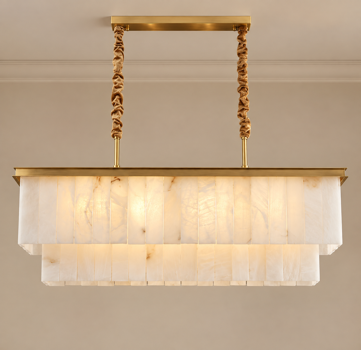 The Volterra Linear Suspension | Natural Alabaster & Brass | CLVLT