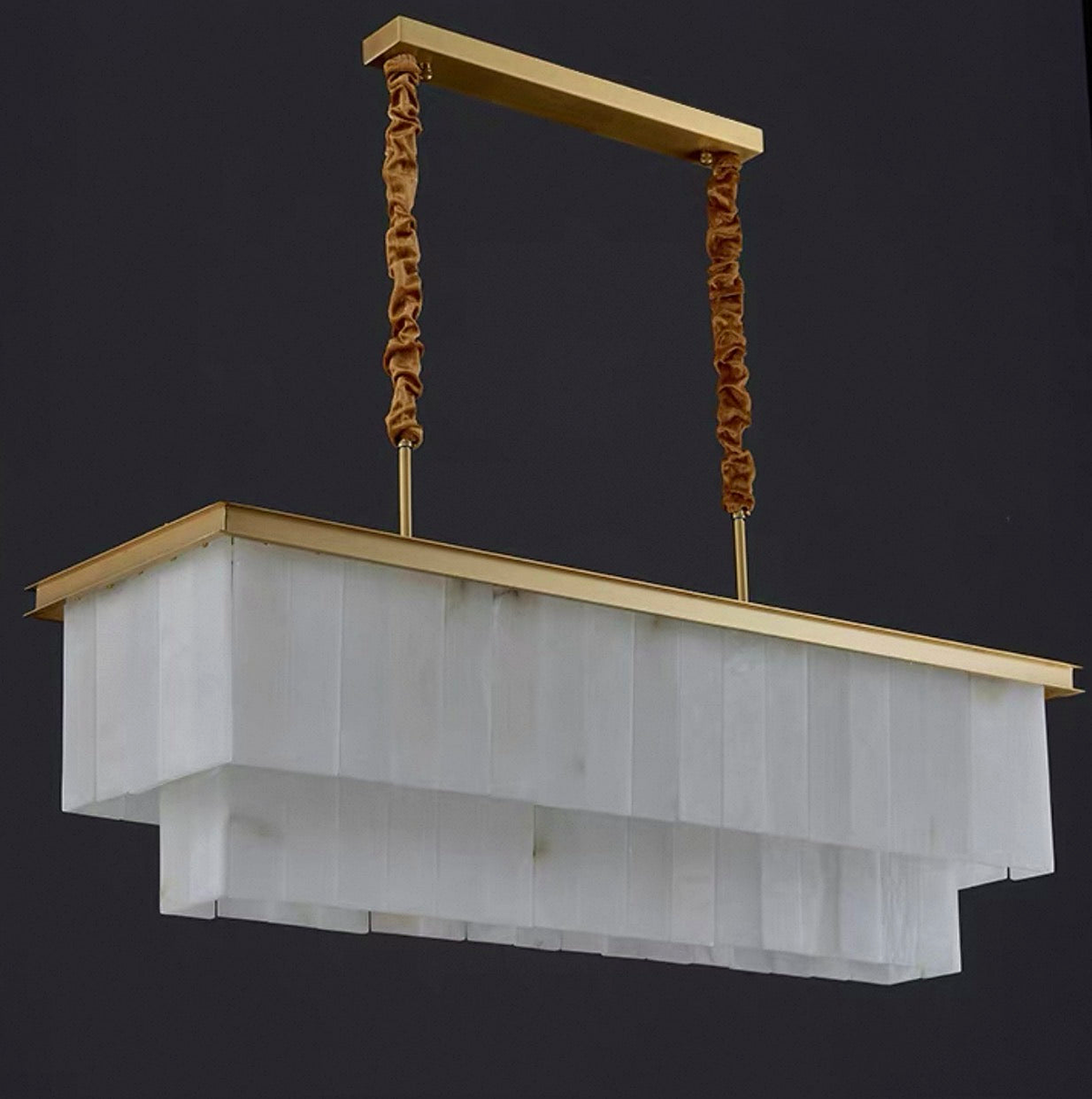 The Volterra Linear Suspension | Natural Alabaster & Brass | CLVLT