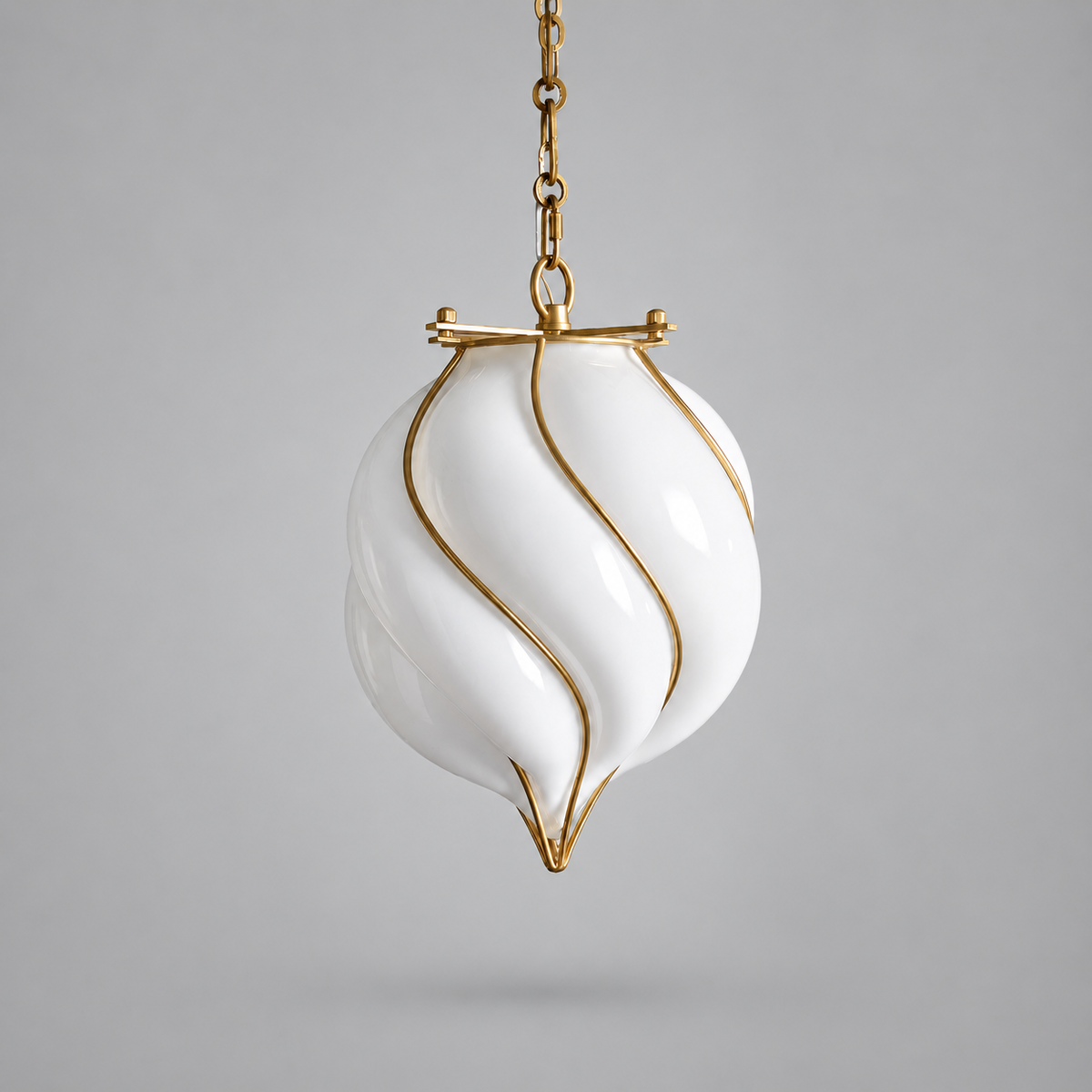 The Belluno Lantern | Glass & Brass Pendant | CLND038