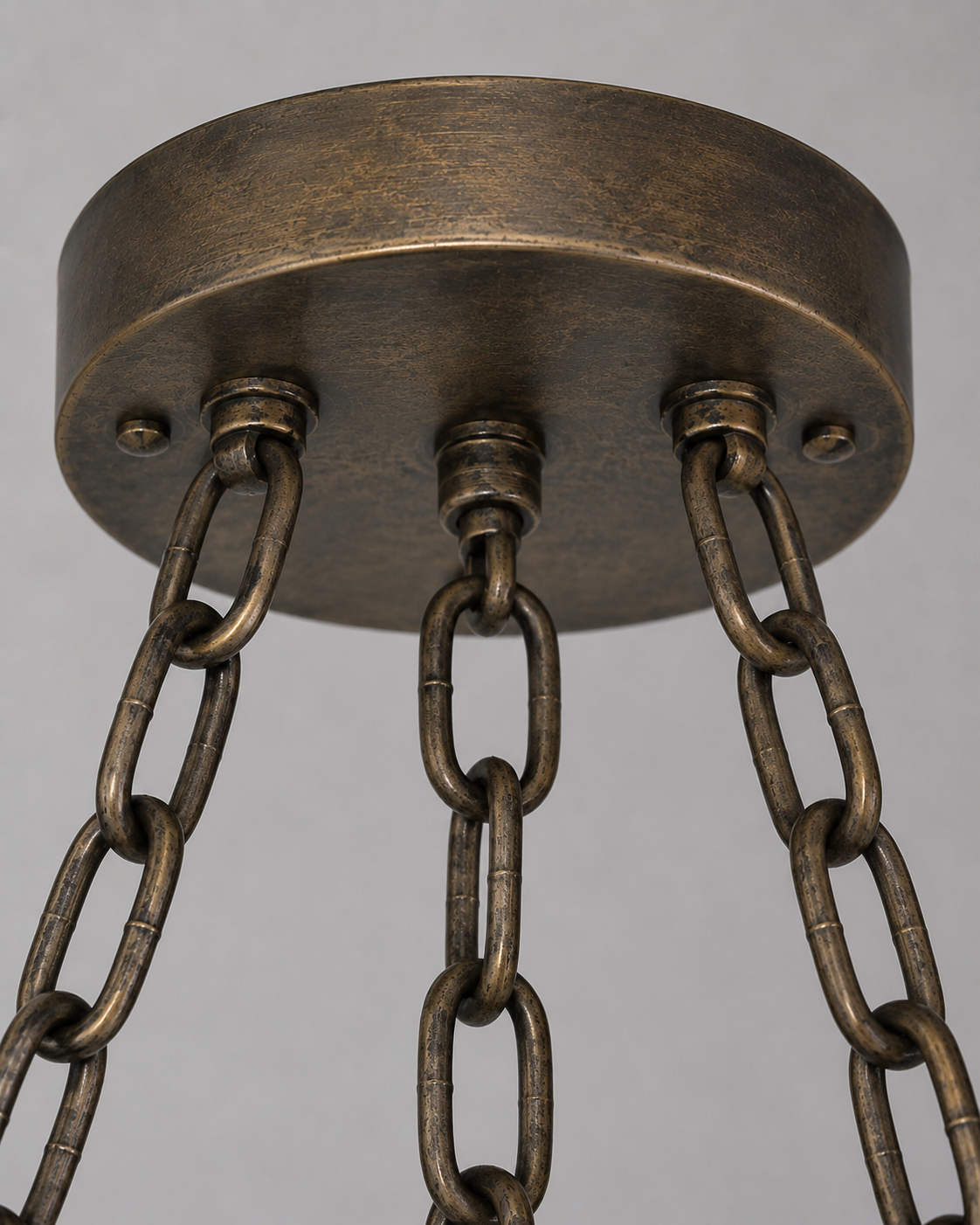 The Solstice Drum Chandelier | Antique Mirrored Glass & Aged Brass