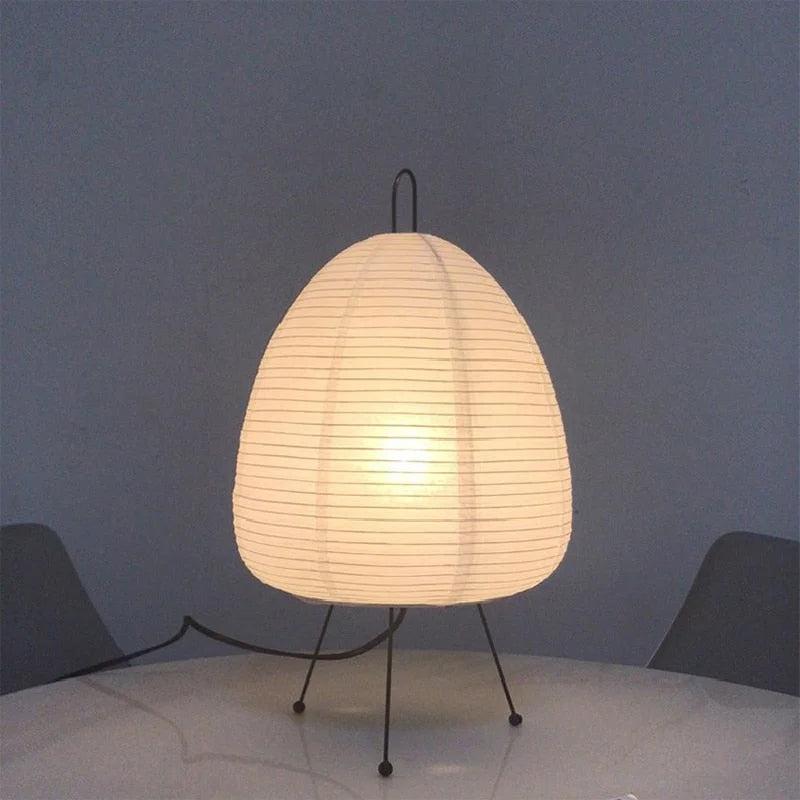 Noguchi Lamp | Akari Paper 1a | White Tripod Table Light for Japandi Minimalism Wabi Sabi Decor