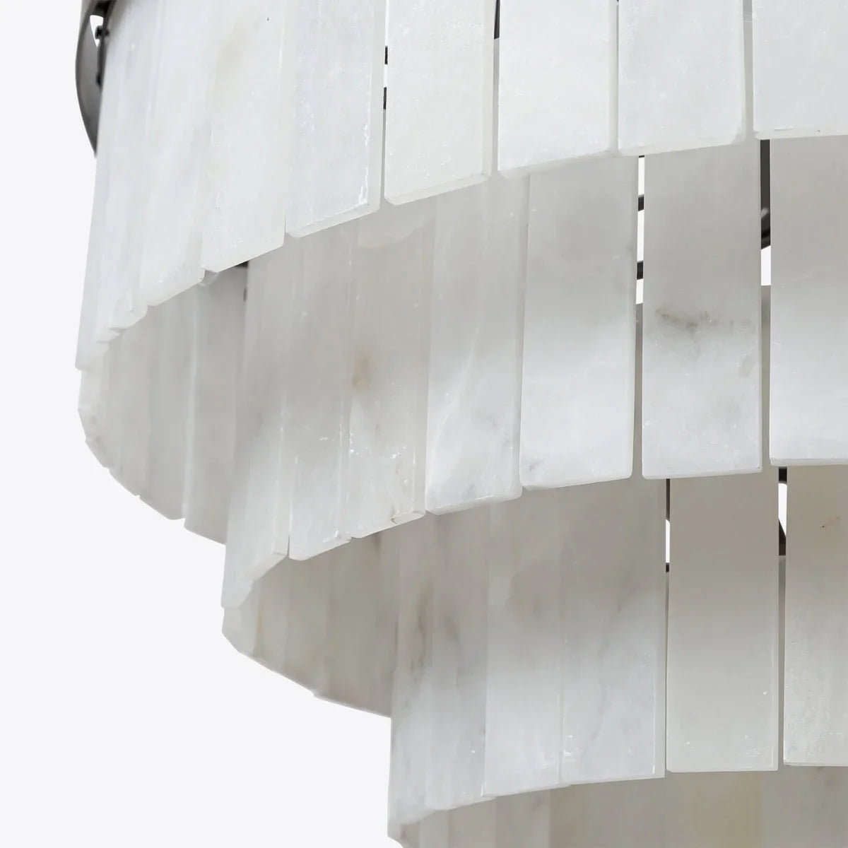 Solid Alabaster Tiered Chandelier | Art Deco Architectural Pendant | Custom Multi-tier Lighting | Casalola Lights