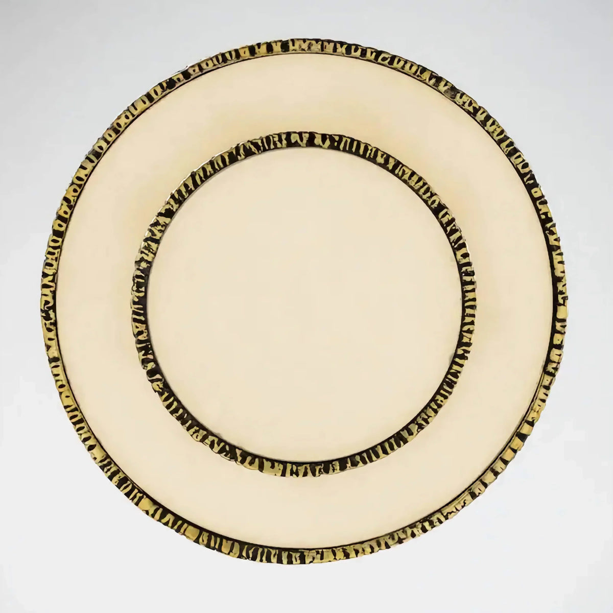 Alabaster and Brass Round Chandelier for Dining Room or Entry | Two Tiers 89 Cm (35″) Wide Hand Tooled Casalola Lights