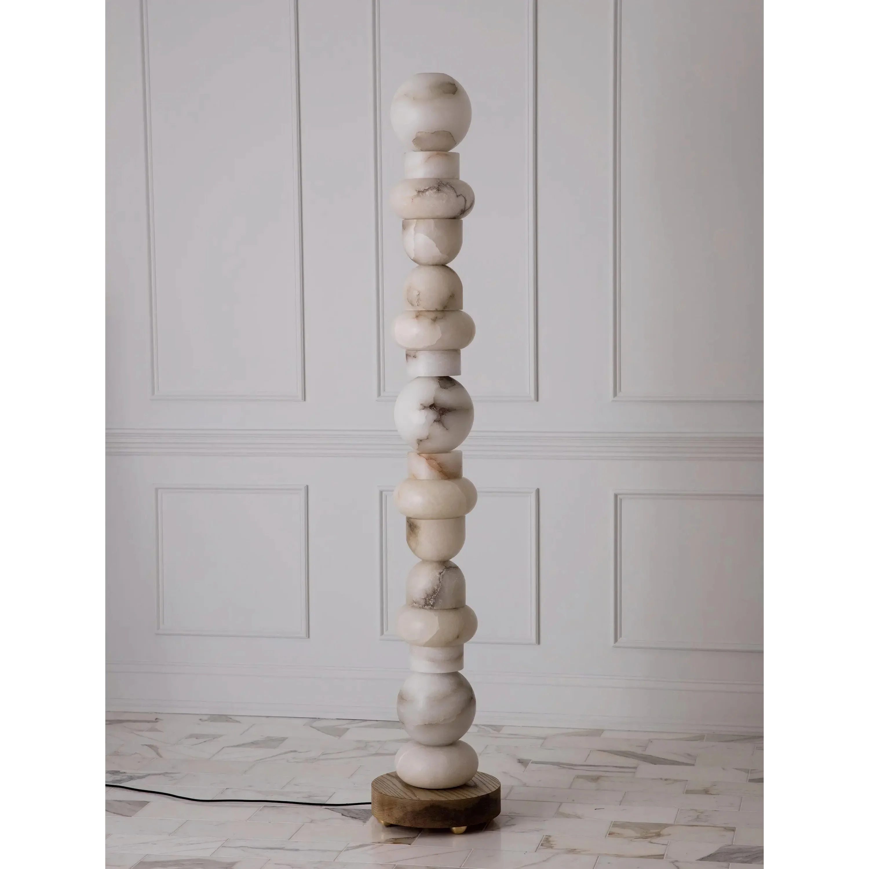Totem Alabaster Floor Lamp | Real Luxury Marble for High End Interiors