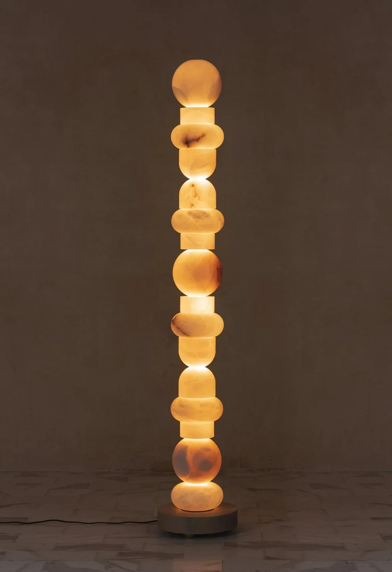 Totem Alabaster Floor Lamp | Real Luxury Marble for High End Interiors